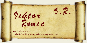 Viktor Romić vizit kartica